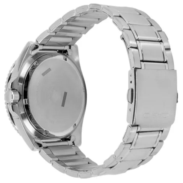 Casio Серия Full Metal Круглый циферблат Водонепроницаемость 200 м Кварцевый механизм Стальной ремешок Мужские часы Черный MDV-107D-3A