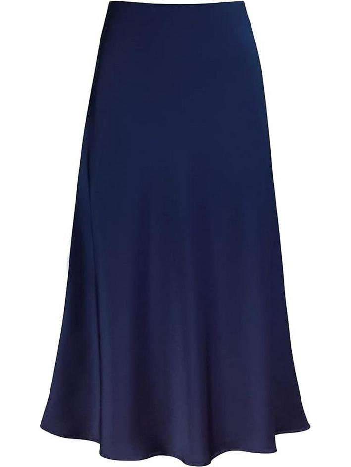 Элегантная юбка-годе из шелковистого ацетата с высокой талией для весны и лета