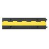 Cable Protector Ramp, 9,979 kg/axle Capacity, 1 Channel Heavy Duty Rubber Cord Hose Wire Cover, 70 x 50 mm Channel, Traffic Speed Bump with Flip-Open