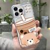 Силиконовый чехол-мишка для Samsung A05 A54 5G A55 A35 A34 A53 A52 A24 A23 A22 A15 A14 A13 S24 Ultra S23 Plus S21 S20 FE Чехлы