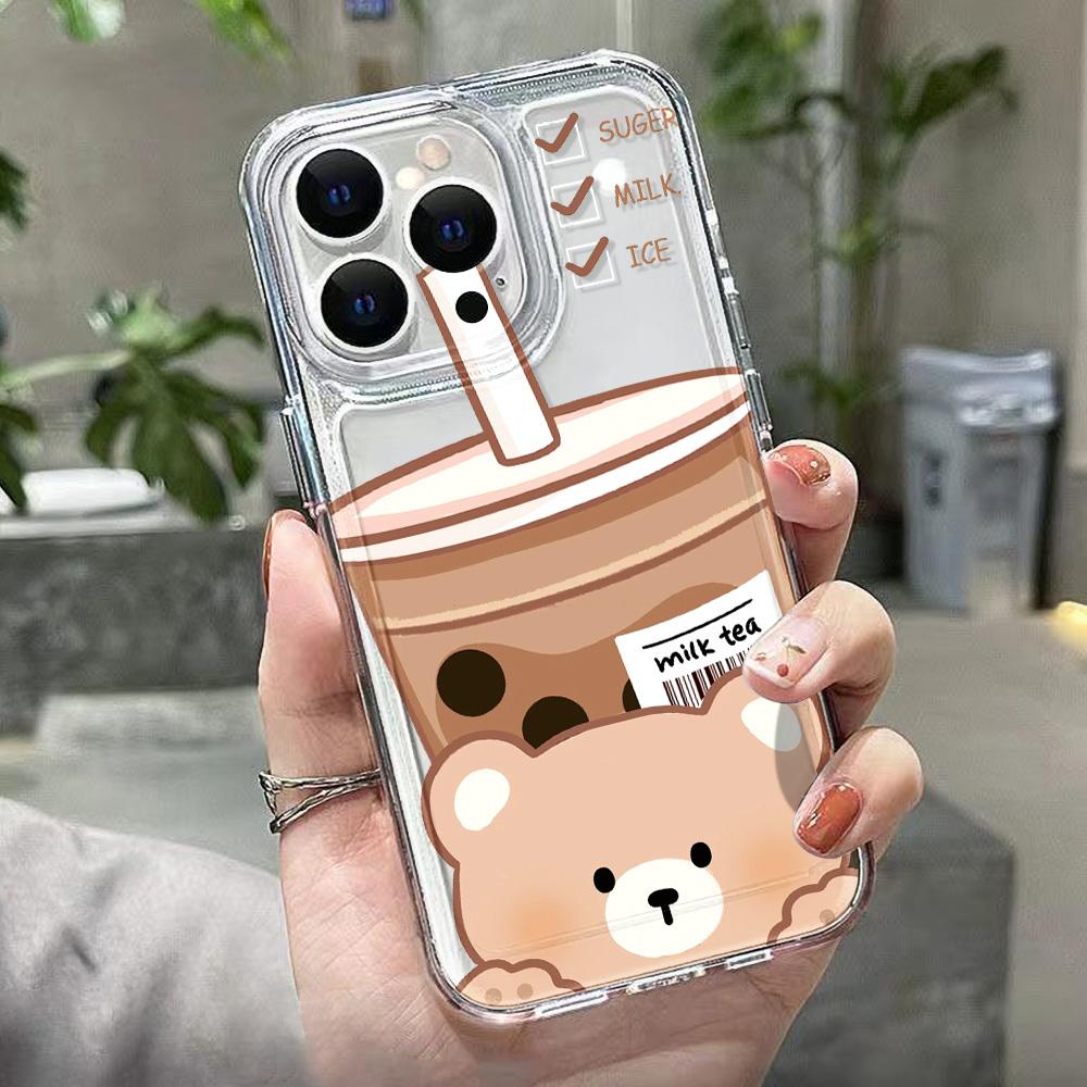 Силиконовый чехол-мишка для Samsung A05 A54 5G A55 A35 A34 A53 A52 A24 A23 A22 A15 A14 A13 S24 Ultra S23 Plus S21 S20 FE Чехлы