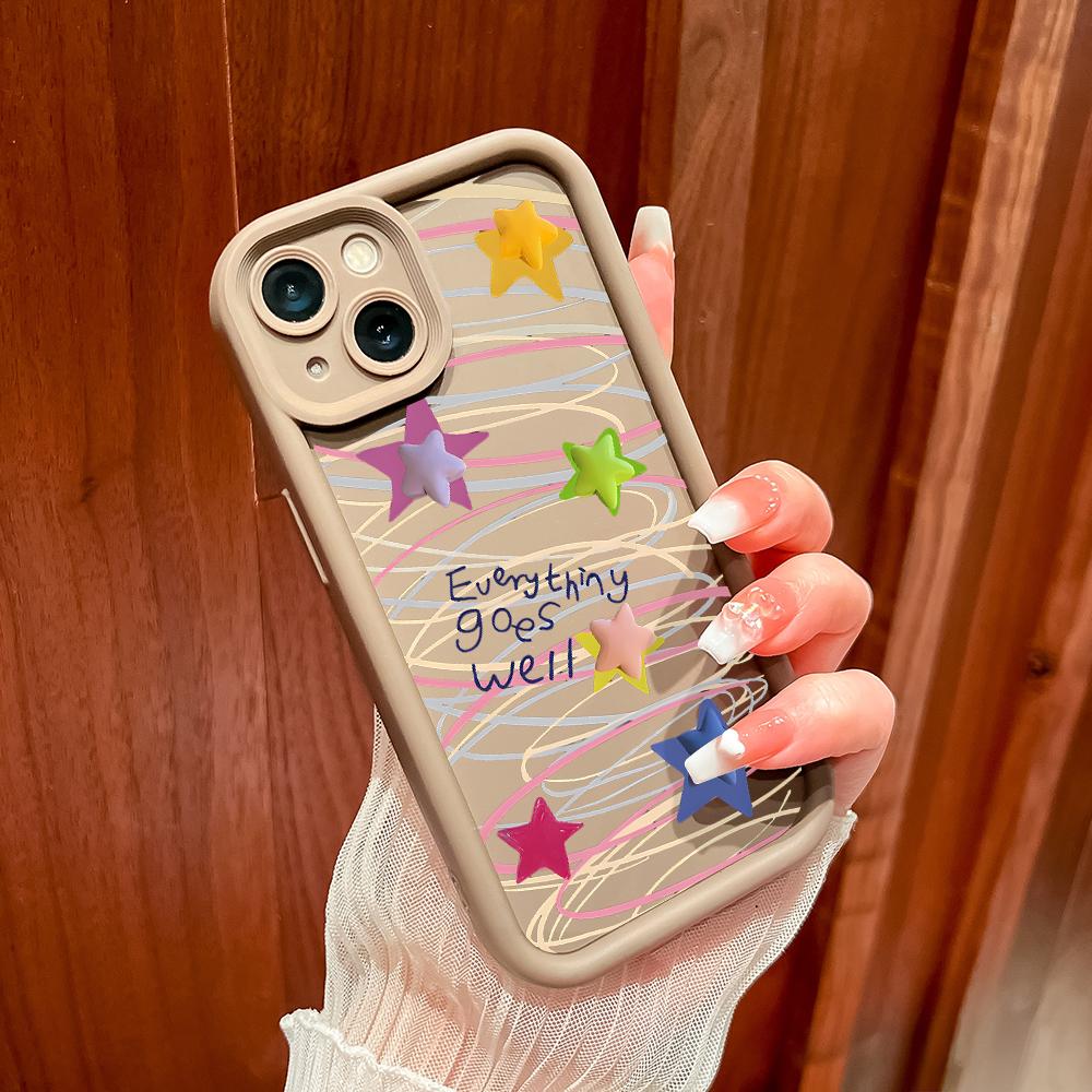 Мягкие силиконовые квадратные лестницы с мультяшным узором, полное покрытие, защита камеры, противоударный чехол для OPPO Reno Realme OnePlus