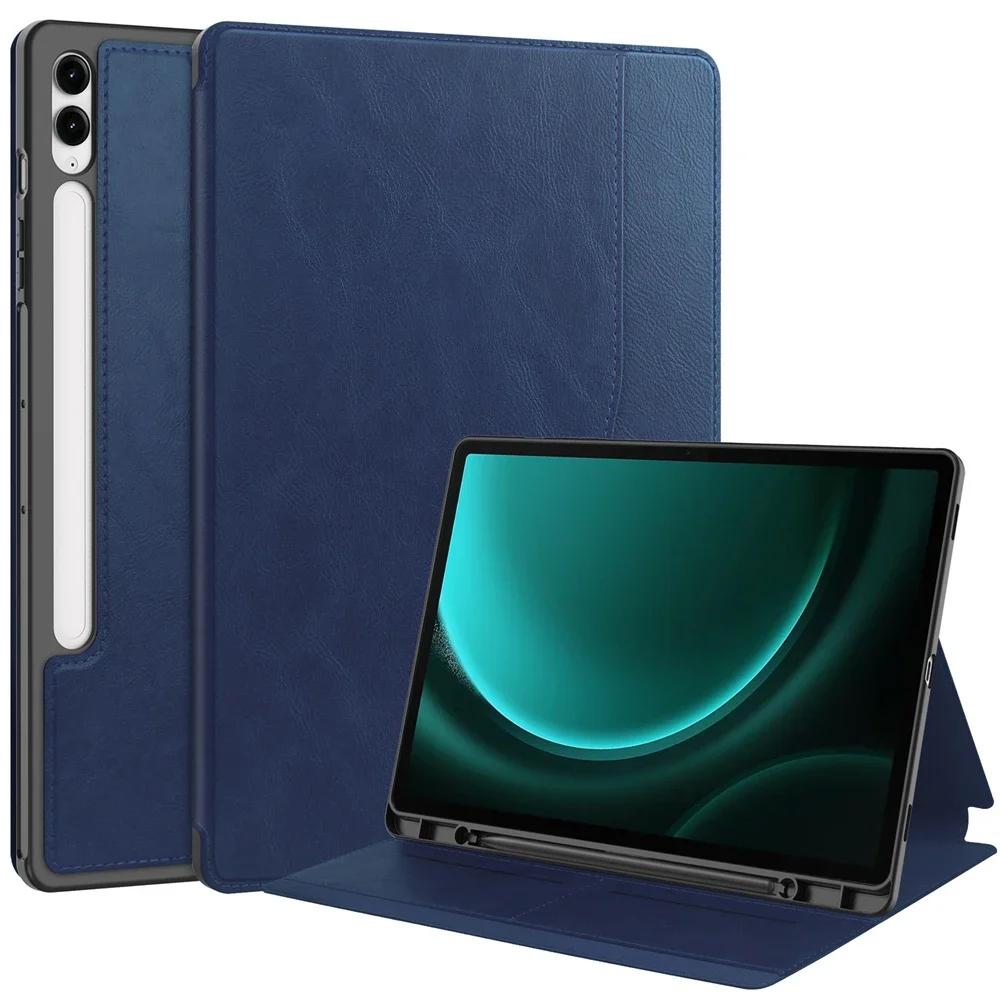 Чехол-подставка для планшета Samsung Galaxy Tab S10 Plus 12,4 дюйма, умный чехол с держателем для S Pen для Tab S10+ 5G 2024 SM-X820 SM-X820B