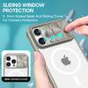 Для чехла для телефона IPhone15ProMax с выдвижным окошком для объектива, беспроводной зарядкой и магнитной фиксацией для Apple 15Plus, прозрачный чехол