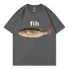Funny Fih Fish Meme Tshirts High Quality Fashion Short Sleeve T Shirts Men Women Casual Loose Cotton Tshirts Summer Streetwear
