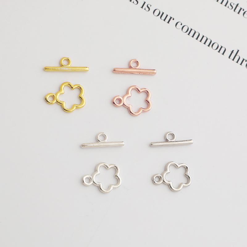 Застежка-цветок Twist OT из стерлингового серебра S925 для браслета/ожерелья своими руками