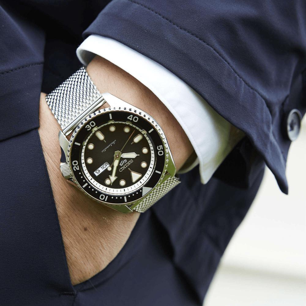 Seiko 5 Sports SRPD73K1 Черный циферблат Автоматические мужские часы