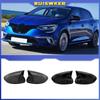 Глянцевая черная/углеродное волокно крышка зеркала заднего вида для Renault Megane 4 MK4 2016-2020 Bat крышка зеркала заднего вида