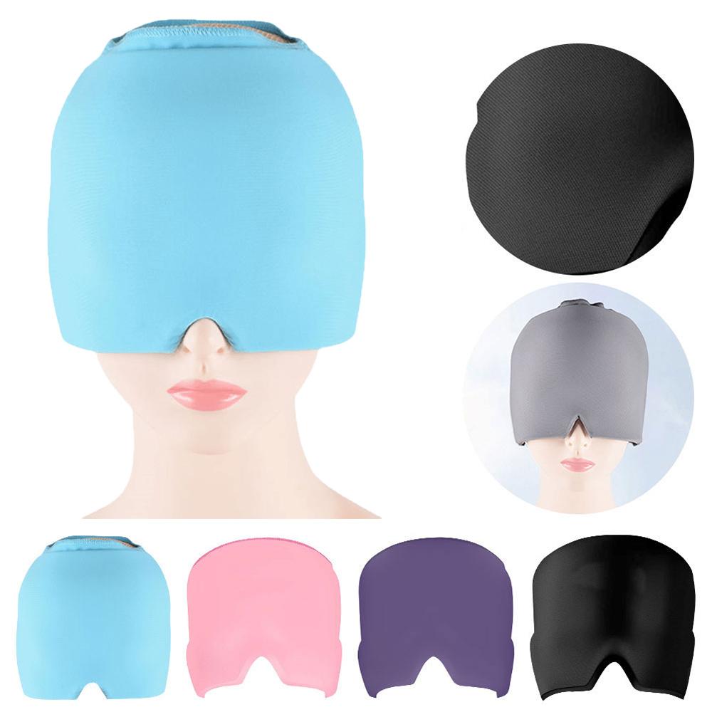 Migraine Relief Hat Ice Head Wrap Flexible Cooling Hat Gel Cold Headache Ice Cap Relief Reusable Headache Relief Hat Migraine