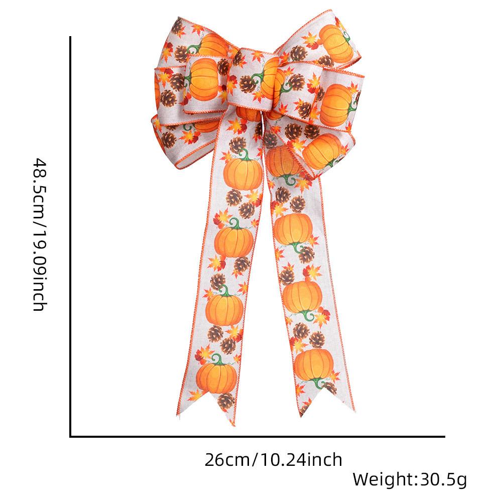 Красочный набор бантов из кленовых листьев и тыкв ко Дню Благодарения для сезонных праздников