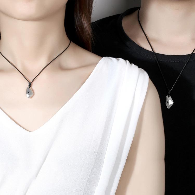 Ожерелье для пары с камнями желаний Солнца и Луны, мужская и женская пара, хип-хоп-подвеска, памятный подарок в виде символа любви