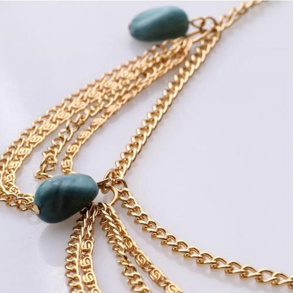 Украшение на голову 21,7 дюйма длиной, золотистого цвета, в стиле ретро, с изысканным блеском, кисточкой, повязка на лоб для женщин, для свадьбы, вечеринки