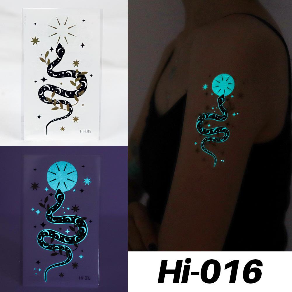 Little Sexy Cute Tattoo for Women Glowing Dark Taty Waterproof Fake Tatoo Luminous Tattoo Stickers Body Art Cartoon Tattoo