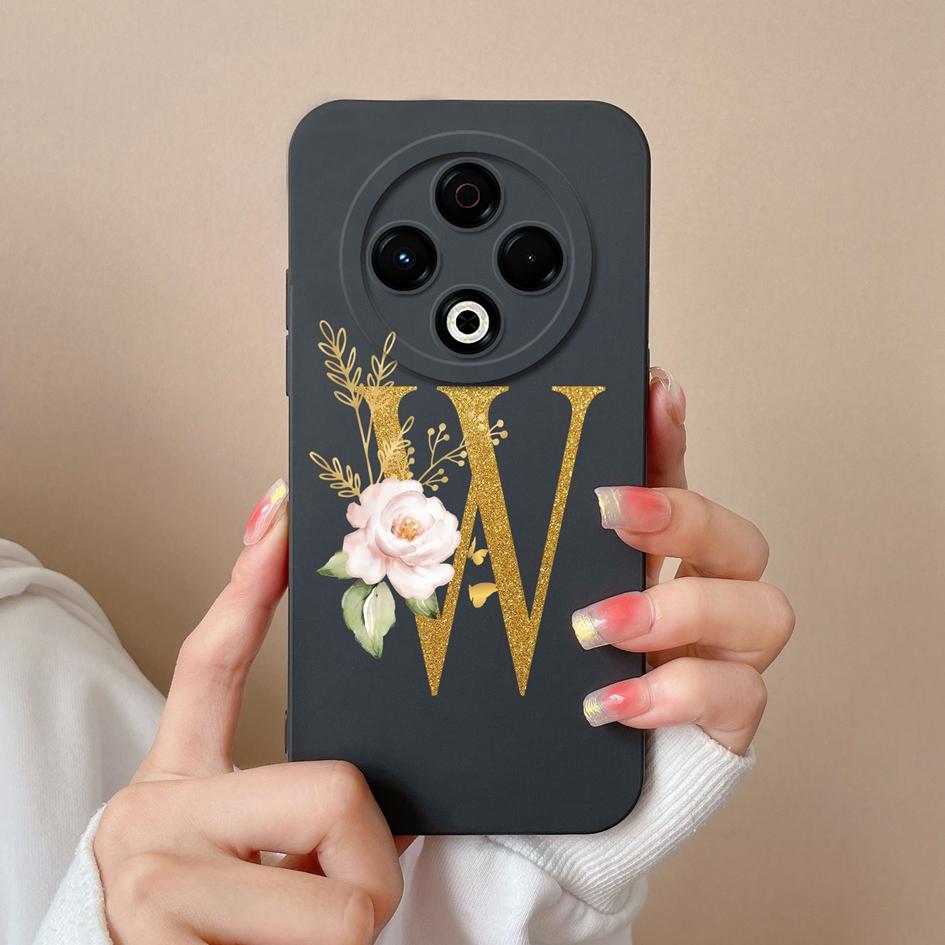 Чехол для Tecno Spark GO 1 2025 Sprak 30 20 Pro 30C Pop 9 Camon 30S Pro 4G 5G популярные цветы AZ буквы мягкий силиконовый противоскользящий чехол для телефона Tecno