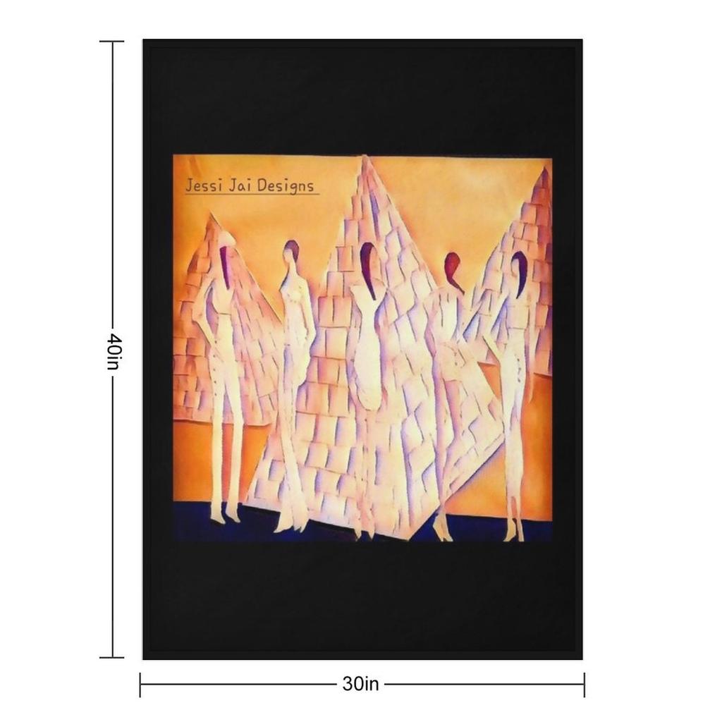 Pyramids of Beauty Throw Blanket For Sofa Thin Flannel Decoratives Polar Blankets