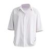 Men Summer Shirt Turn-down Collar Single-breasted Loose Short Sleeve Solid Color Buttons Soft Breathable Men Casual Top