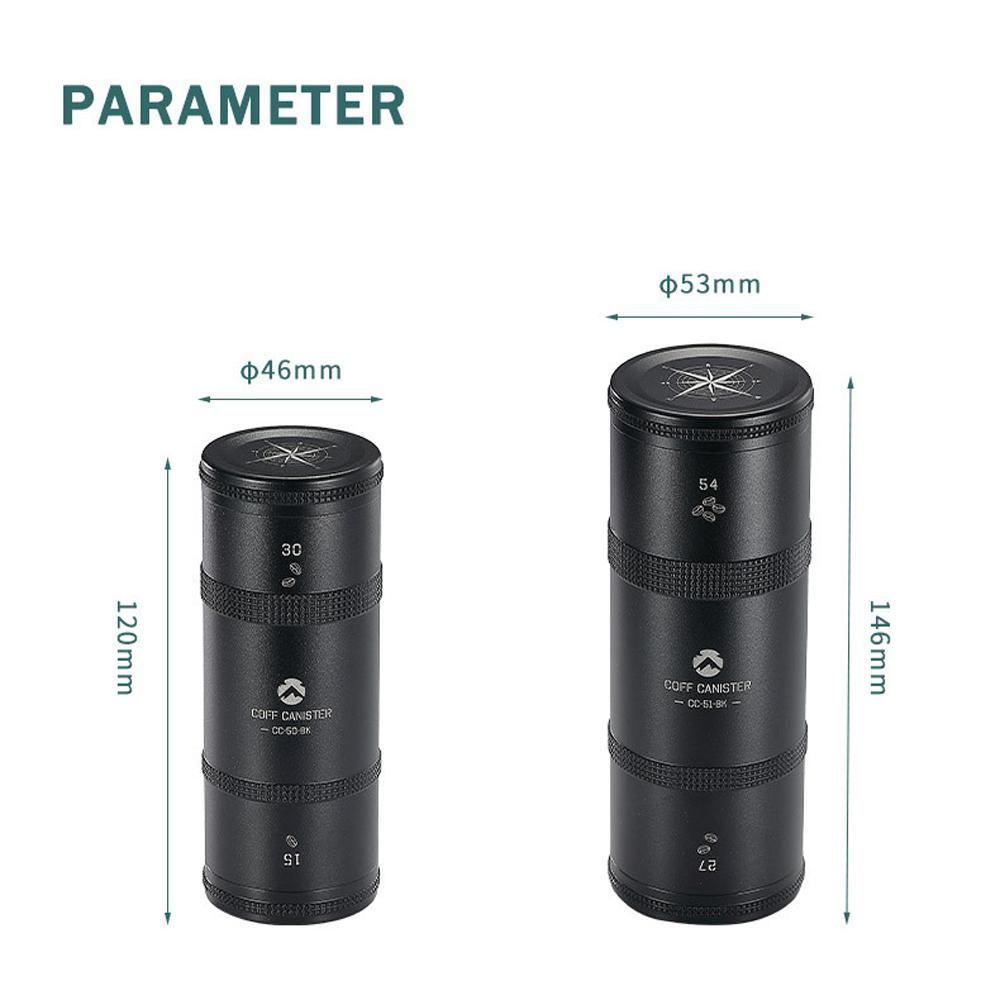 Coffee Can Outdoor Camping Aluminum Alloy Coffee Bean Tea-leaves Storage Bottle Sealed Layered