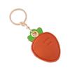 Leather Strawberry Lemon Keychain Case Holder  Women Car Key Ring Charm Bag Car Pendant Gift Anti-Lost Pet Dog Cat Collar