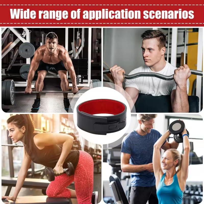 Weightlifting Belt for Squat Barbell Powerlifting Adjustable Leather Waist Support Bodybuilding Exercise Fitness Protective Belt