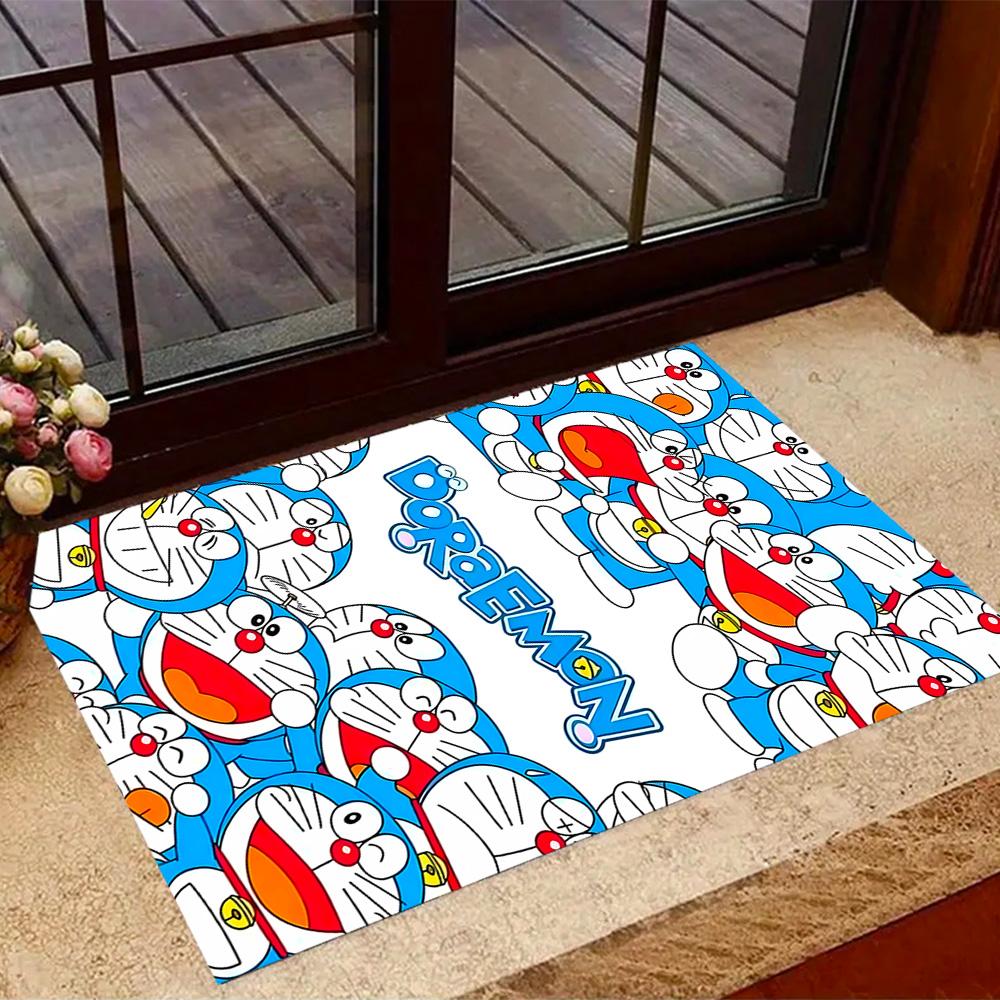 Doraemon Adventure Themed Anti-Slip Rugs - Polyester Home Decor, Suitable for Bedrooms, Living Rooms, Doorways, Studios, and Decorations
