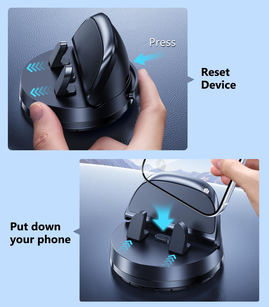 Oatsbasf Car Phone Holder for Dashboard Adaptive Phone Mount Base Automatic Clamping Rotatable Phone Stand for Center Console