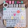 214Pcs DIY Pendants Earrings Bracelets Silicone Molds Screw Eye Pins Set Alphabet Numbers Resin Molds
