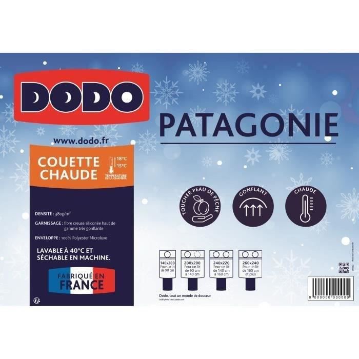 DODO Couette chaude Patagonie Blanc - 140x200 cm