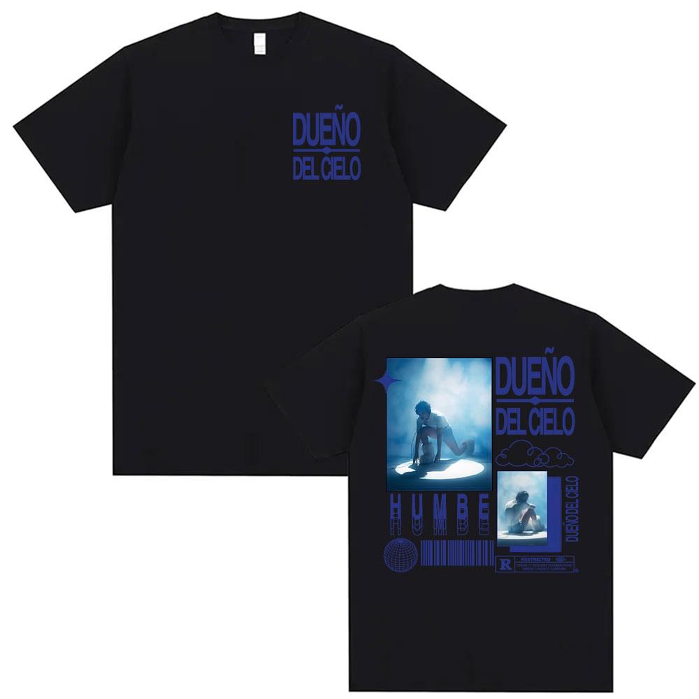 Singer Humbe Dueno Del Cielo Tour 2026 New Album T Shirts Mens Women Hip Hop Summer Oversized Short Sleeve Tshirts Streetwear