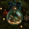Animal Christmas Ball Ornaments Handcrafted 3D Turtle/Penguin/Bee/Dachshund Clear Ball Ornament for Xmas Tree Holiday Home Party Decor