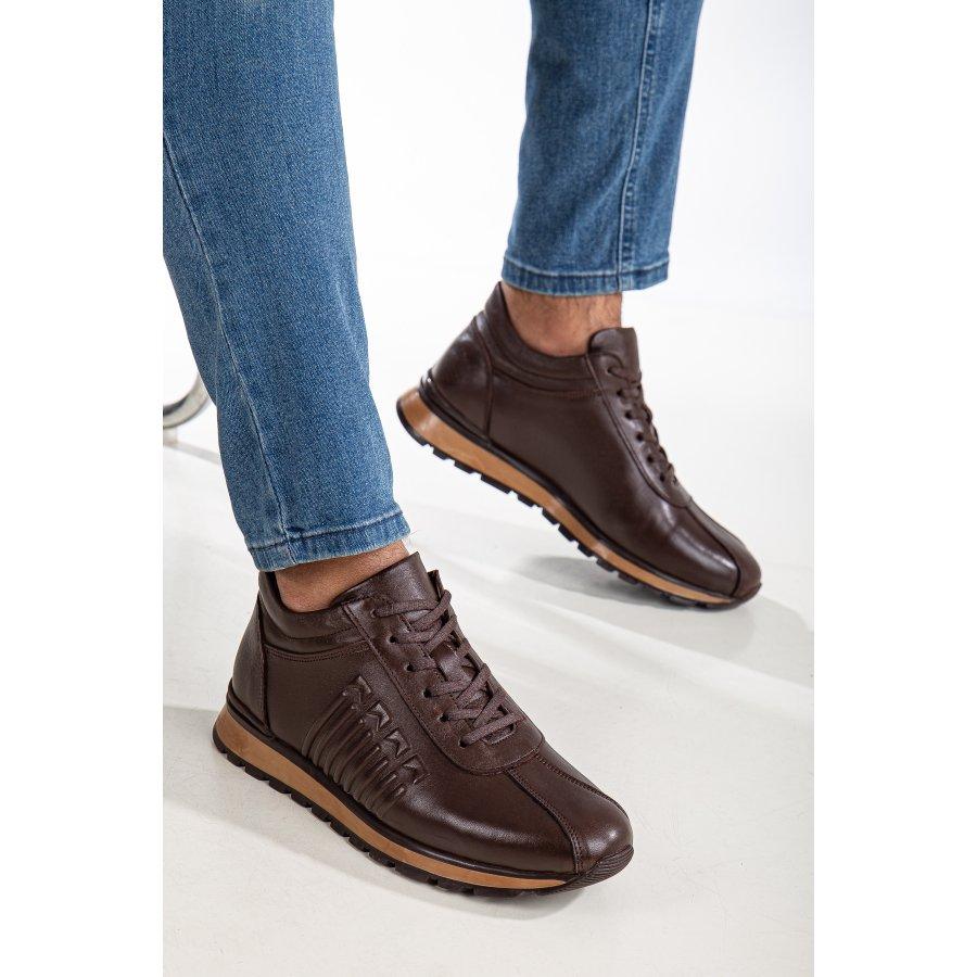 Мужская повседневная спортивная обувь из натуральной кожи, кроссовки