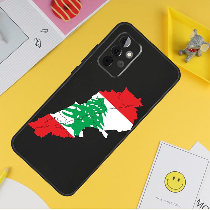 Чехол для телефона с изображением флага Ливана и карты для Samsung Galaxy A53 A33 A13 A12 A32 A52 A14 A34 A54 A15 A25 A35 A55 A71 A51