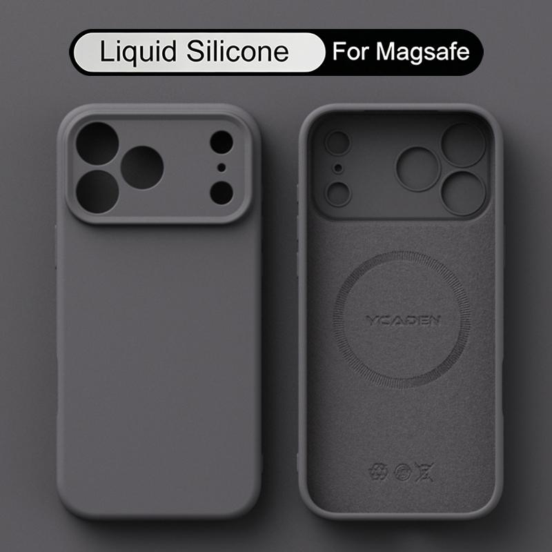 Магнитный Чехол Для Magsafe Для iPhone 17 Pro Max Роскошный Жидкий Силикон Мягкая Крышка Funda Для iPhone 16 15 14 13 Pro Max 17e 16e
