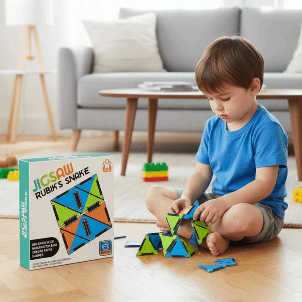 Versatile Assembly Transforming Puzzle Cube Building Model Jigsaw Puzzle Ruler Children Gift