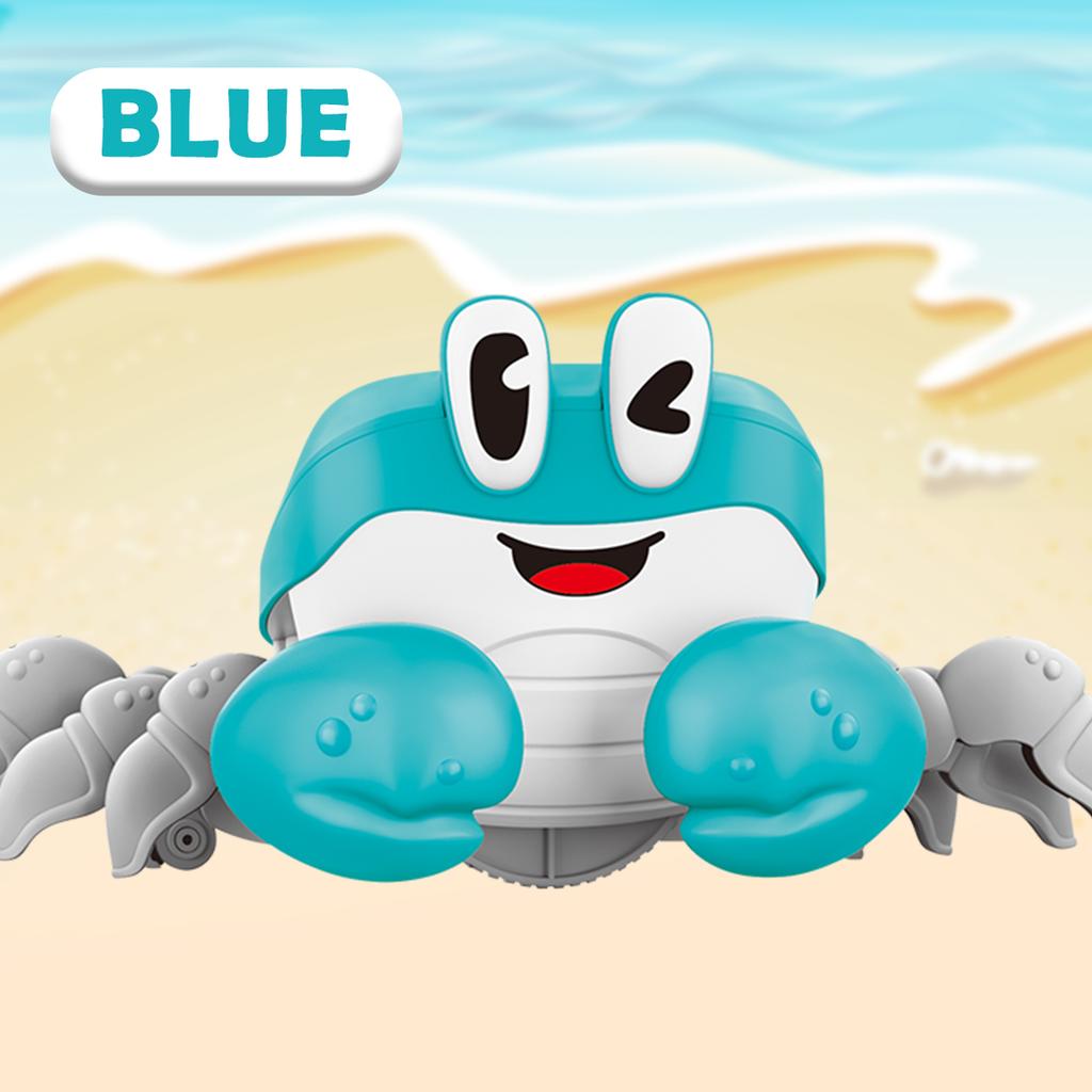 Игрушка Краб Ползающий для Малышей, Обучающие Ползанию Игрушки Краб с Музыкой Танцующий Ходящий Двигающийся Индукционный Подарки для Мальчиков и Девочек 3+