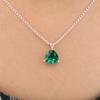 Chrome Diopside Gemstone 925 Sterling Silver Jewelry Pendant 0.58" Wedding Gift CZP-15-5