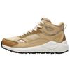 Tazhou Fabric Synthetic Leather Plush Comfortable Non-Slip Wear-Resistant High-Top Casual Shoes Men Sneakers Beige Brown 912448910-1