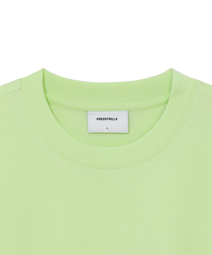 BEENTRILL Футболка с настоящим скриптовым принтом (Неоновый желтый)