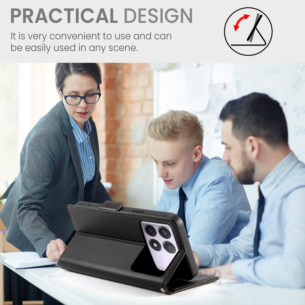 DF-010 Для Xiaomi Poco F6 Pro 5G/Redmi K70 5G/K70 Pro 5G Чехол-кошелек из ПУ кожи, подставка, чехол для телефона