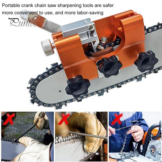 Точилка для бензопилы с гаечными ключами Компактный размер Портативный набор приспособлений для заточки зубов бензопилы с ручным управлением