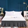 Top Selling Affordable Solid Color Wrap Around Ruffled Bed Skirt with Strong Elastic -Fade Resistant Fabric 15 Inch High