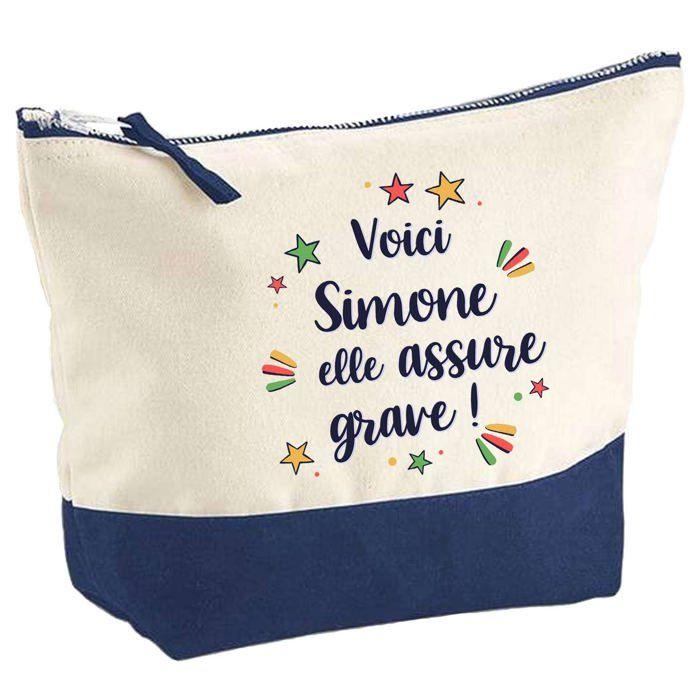 Trousse de maquillage - PLANETEE - Simone elle assure grave - Grand format - Coton - Impression HD