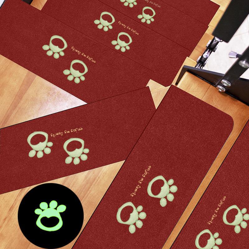 Светящиеся самоклеящиеся коврики на ступени лестницы - Соединяемые, без клея, коврики для защиты массива дерева