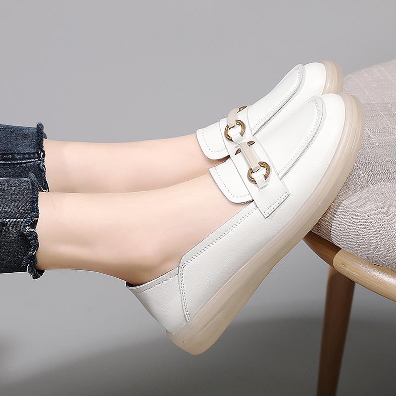 Женские мокасины, лоферы, кожаные туфли для вождения, мягкие туфли на плоской подошве, повседневные туфли без застежек для ходьбы, минималистичные туфли для беременных
