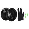 Kids Yoyo Ball Unresponsive Bearing Stable Rotation Alloy Yoyo Toy with Glove Rope for Children