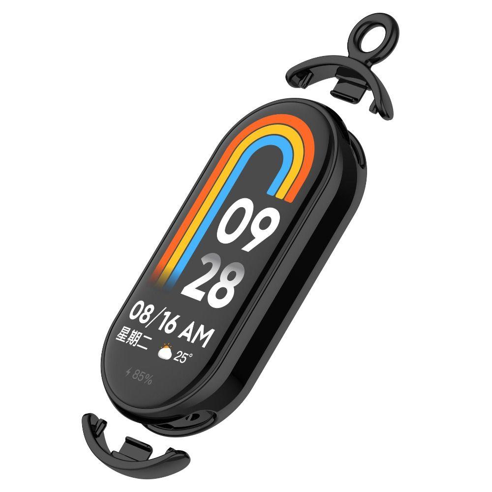 1 пара металлического ремешка, адаптер, сменный кулон, ожерелье для Xiaomi Mi Band 8, ремешок для часов