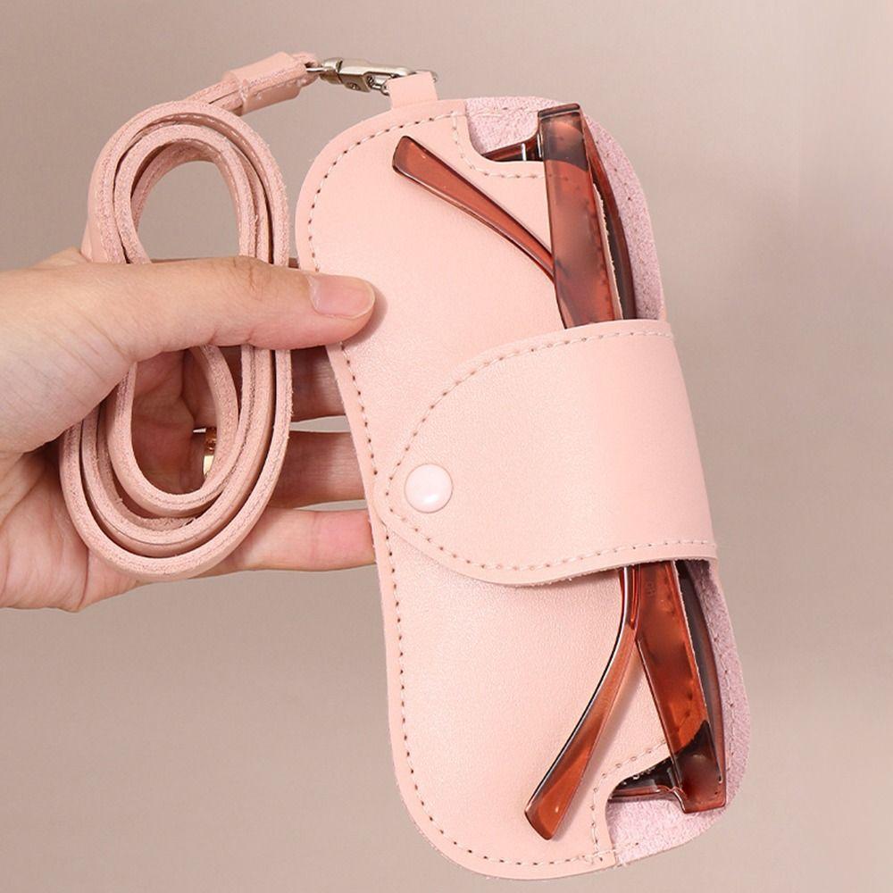 Однотонный чехол для солнцезащитных очков из ПУ кожи, подвесной, аксессуары для очков