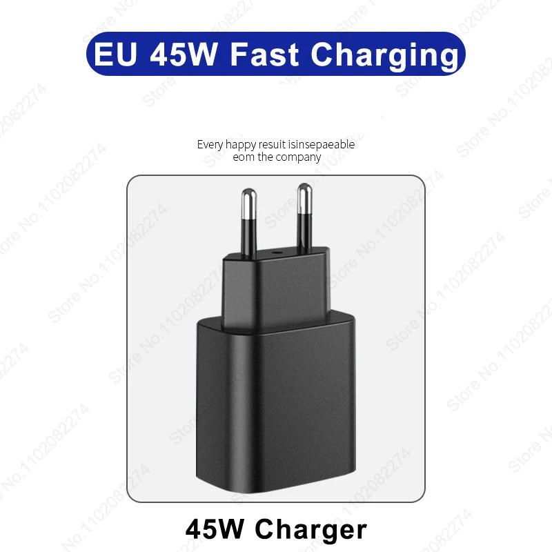 45W Super Fast Charger Type C Phone Adapter For Samsung Galaxy S23 S22 S24 Ultra A55 A35 A15 5G Plug Charger Fast Charging Cable