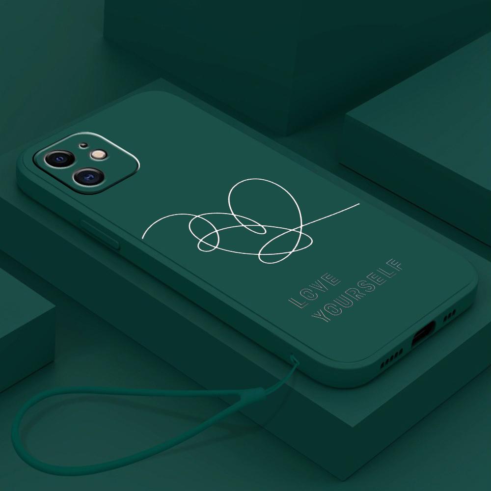 Samsung Galaxy A14 A24 A54 A34 для iPhone 11 12 13 14 15 Pro Max Xiaomi Redmi 13C Huawei Мягкий чехол для телефона с прямым краем NY11 Love Yourself Flower