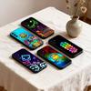 Чехол для телефона Geometry Dash Game для Samsung S26,25,24,23,22,30,21,10,9,Ultra,Plus,Lite Черный Мягкий Чехол