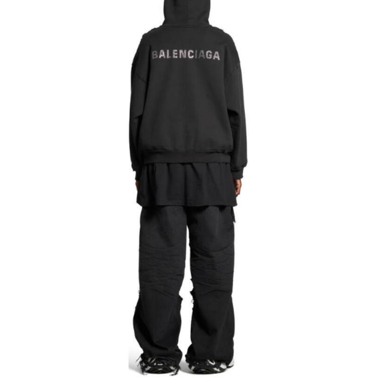 Balenciaga Logo Printed Hoodie 767877TQVY11083